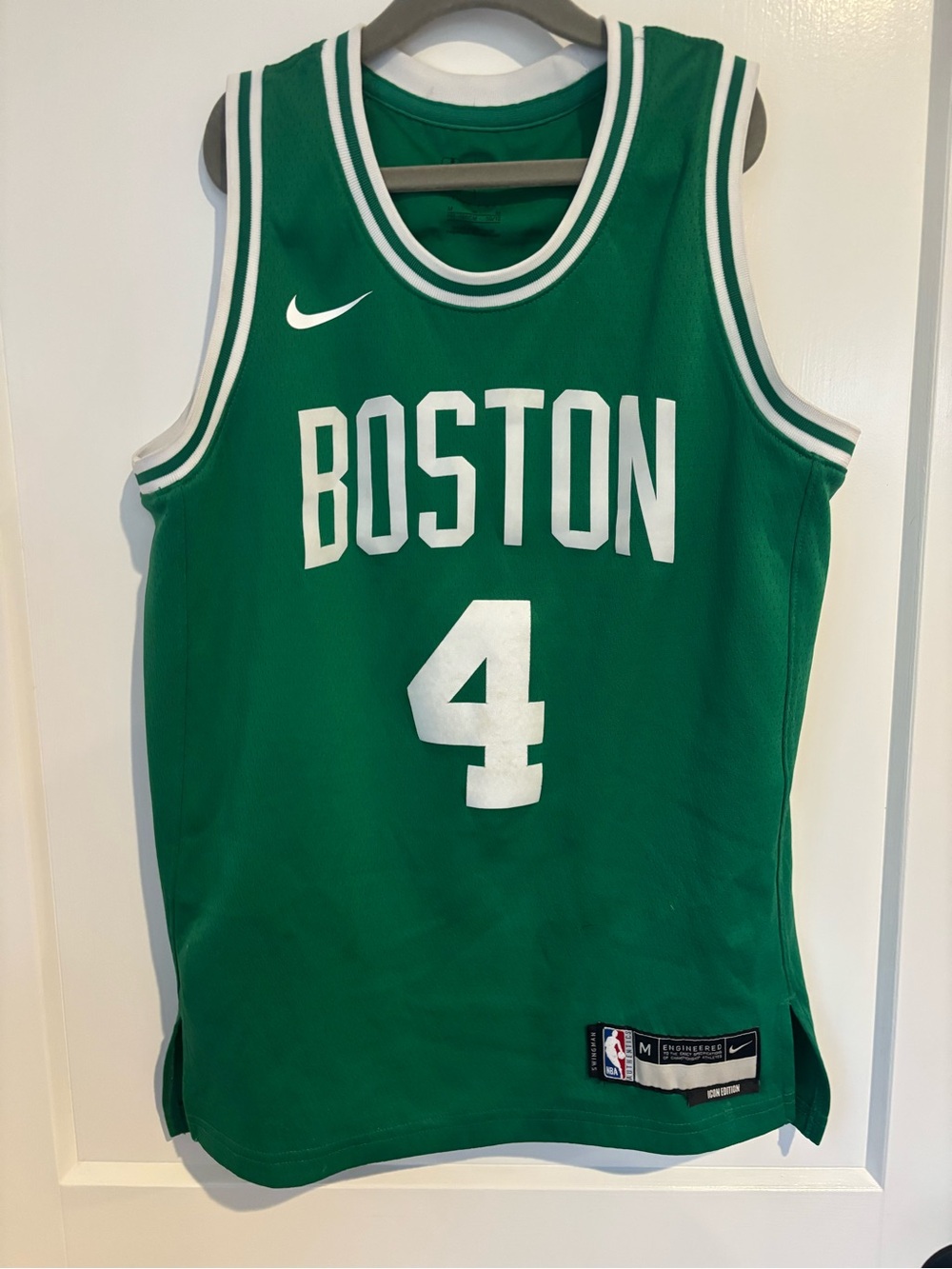 Nike Boston Green #4 Holiday Basketball Jersey